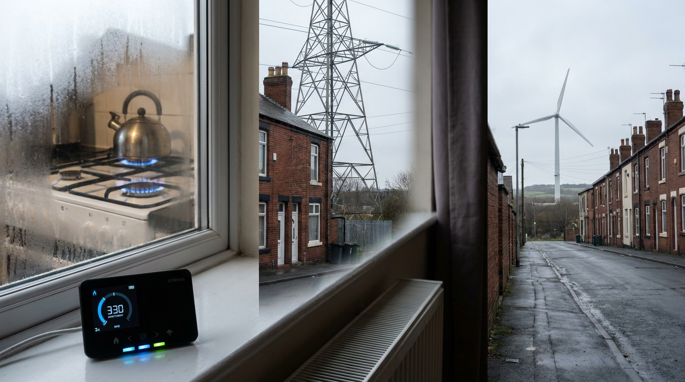 UK Energy Price Update — Gas Prices Continue to Drive High Bills — illustration