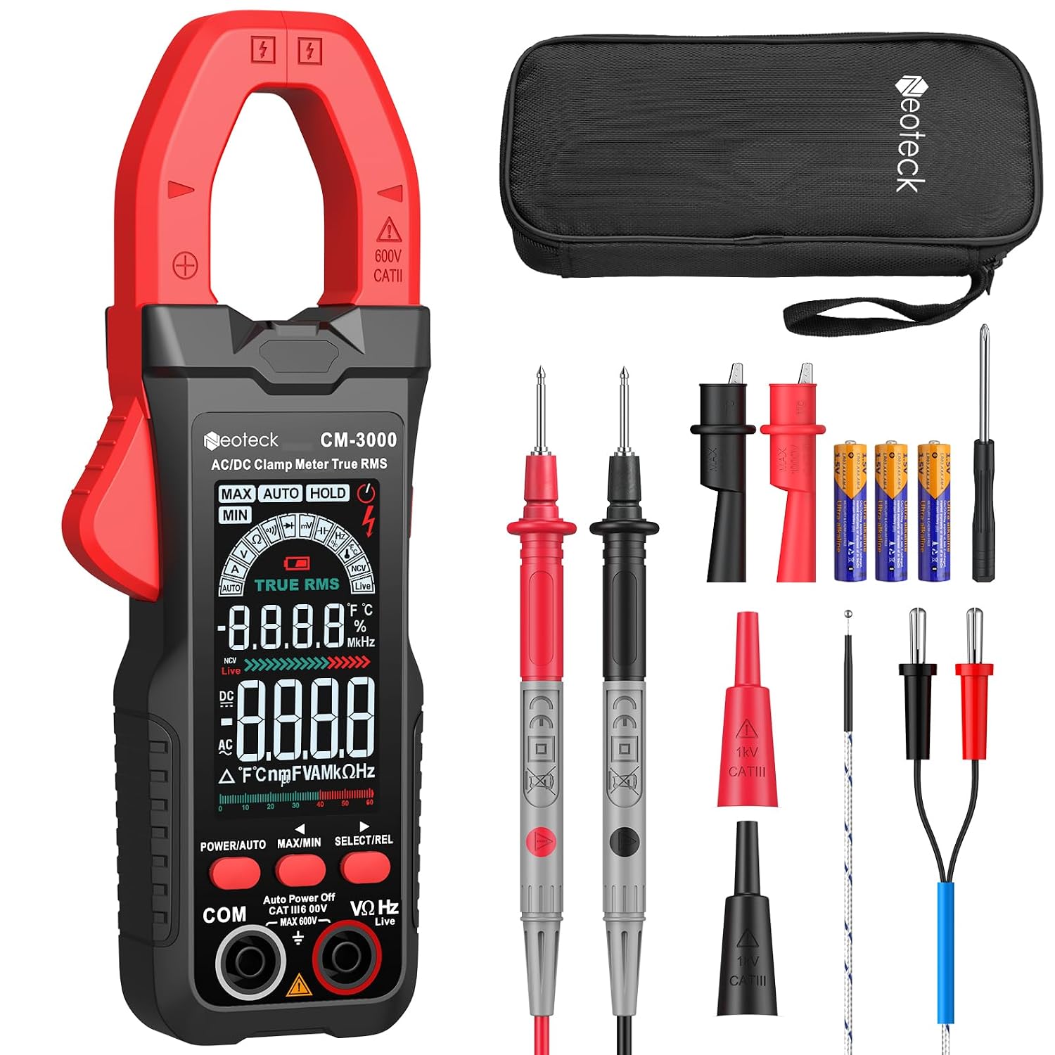 AstroAI Clamp Meter 2000 Counts Digital Multimeter