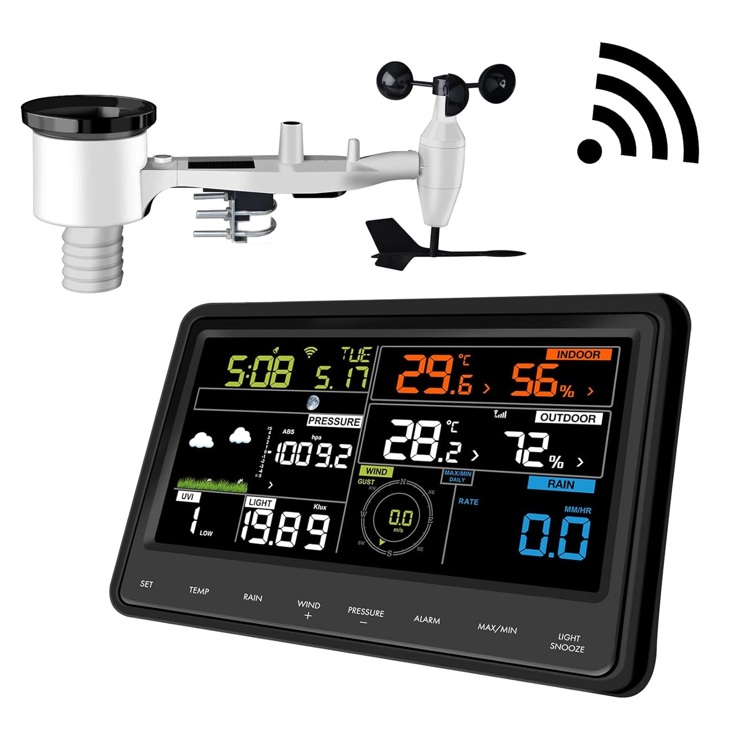 Ecowitt GW3001 7-in-1 Garden Weather Station